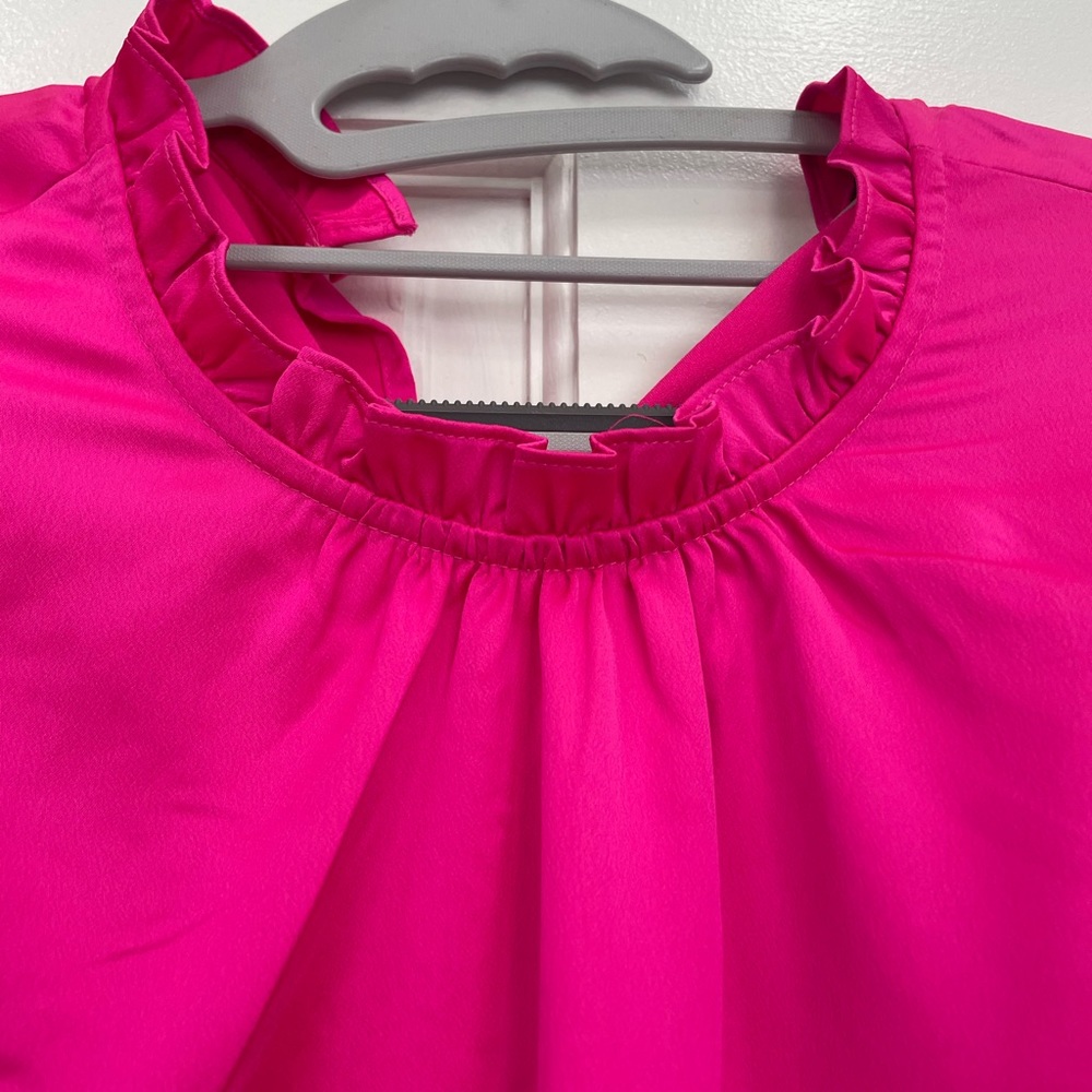 J.Crew small pink ruffle blouse NWT
